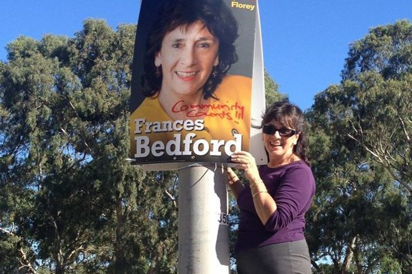 COMMUNITY COUNTS: Frances Bedford is facing a challenge in Florey. Photo: Facebook