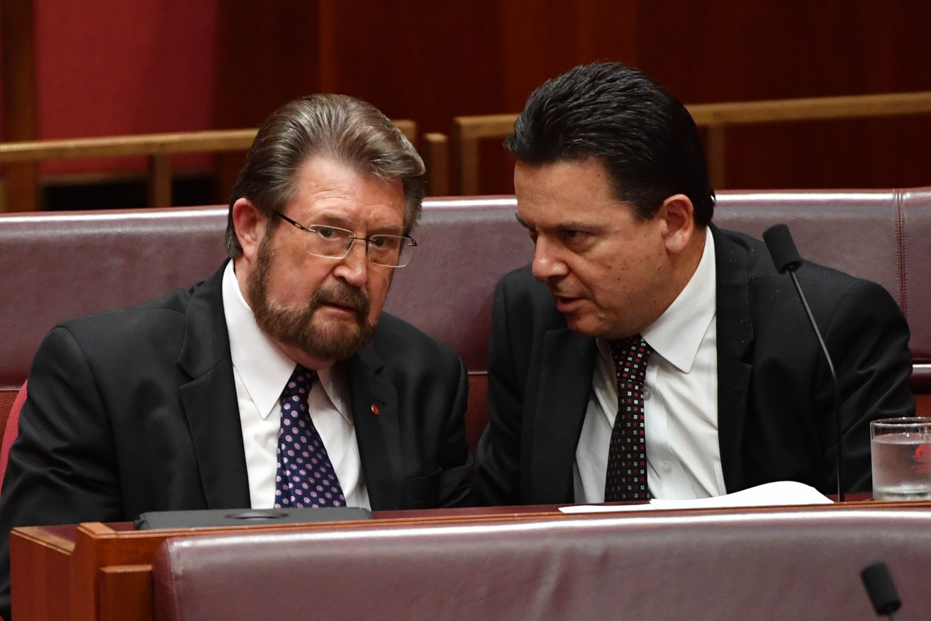 The "populist" Senate crossbench includes Derryn Hinch and Nick Xenophon. Photo: AAP/Mick Tsikas