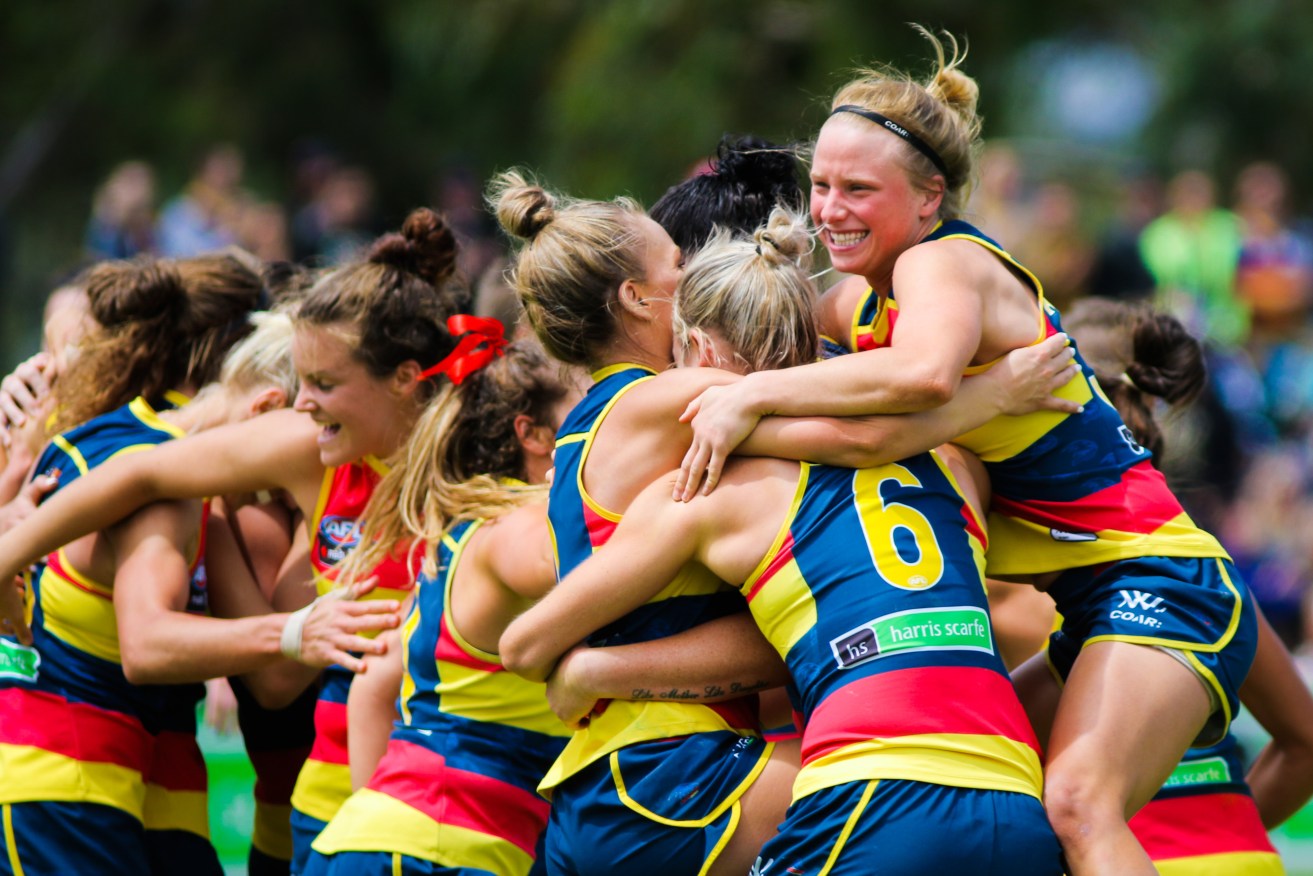 The AFL is keen to play its inaugural AFLW Grand Final at Adelaide Oval - if the Crows can stay on top. Photo: Brayden Chamberlin / Adelaide Football Club