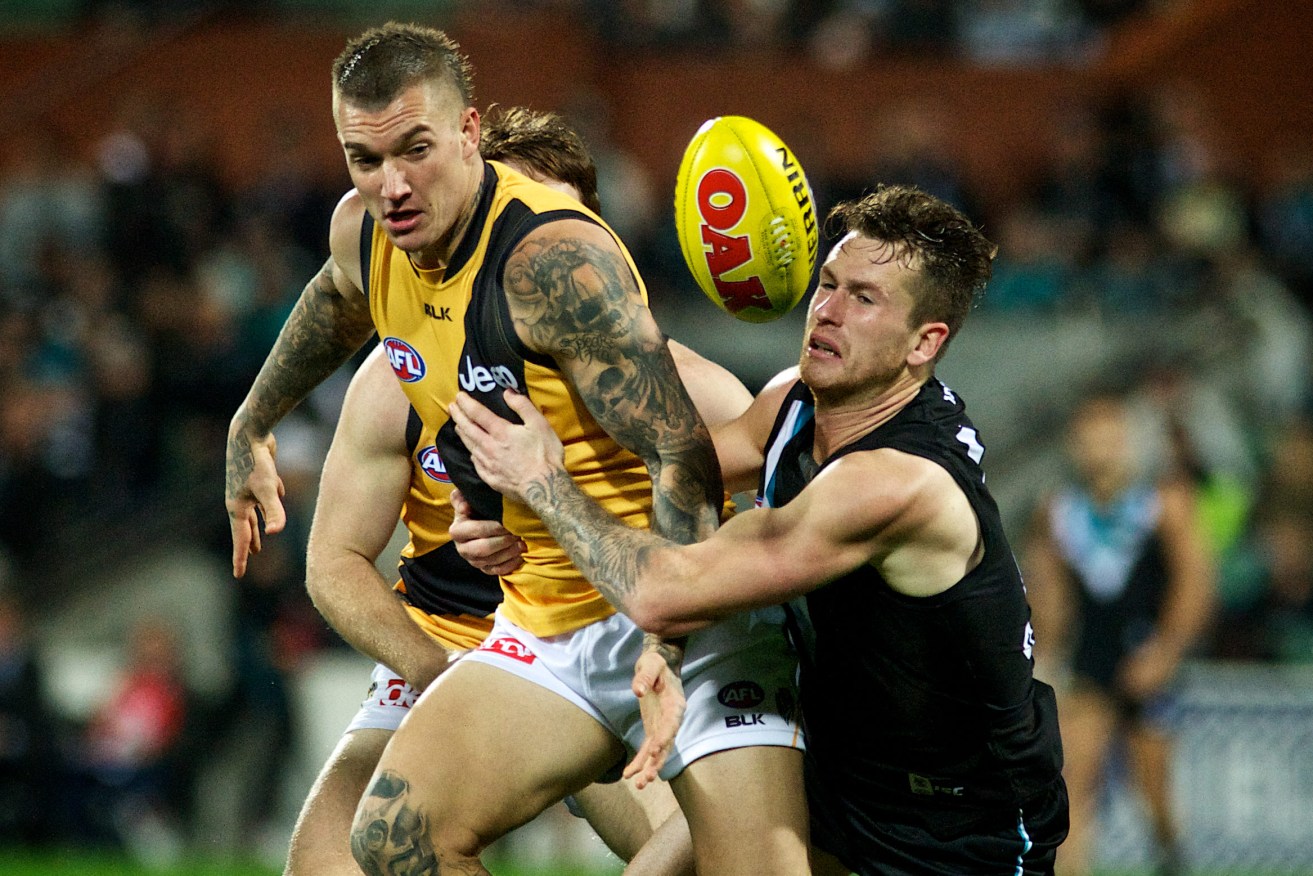 The question of where Dustin Martin will play next year continues to dominate off-field discussion. Photo: Michael Errey / InDaily