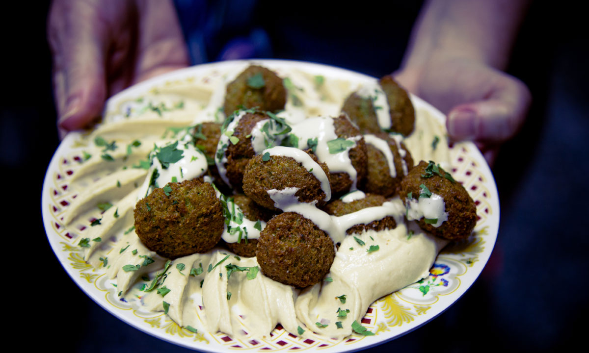 Felafel with deliciously creamy hummus. Photo: Amanda McInerney