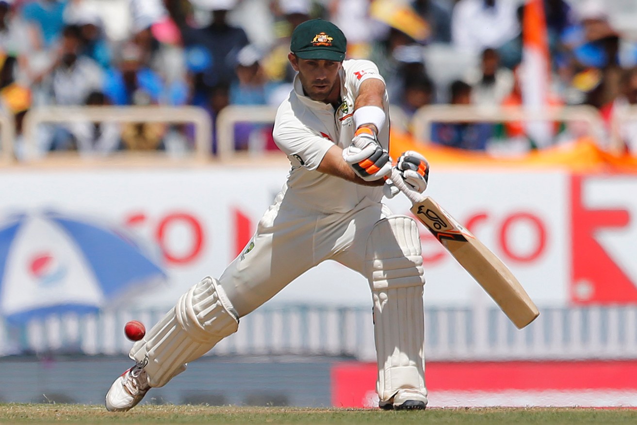 Glenn Maxwell makes his mark in the third test against India in Ranchi. Photo: Aijaz Rahi / AP