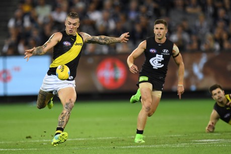Dusty takes flight as Tigers leave Blues in their wake