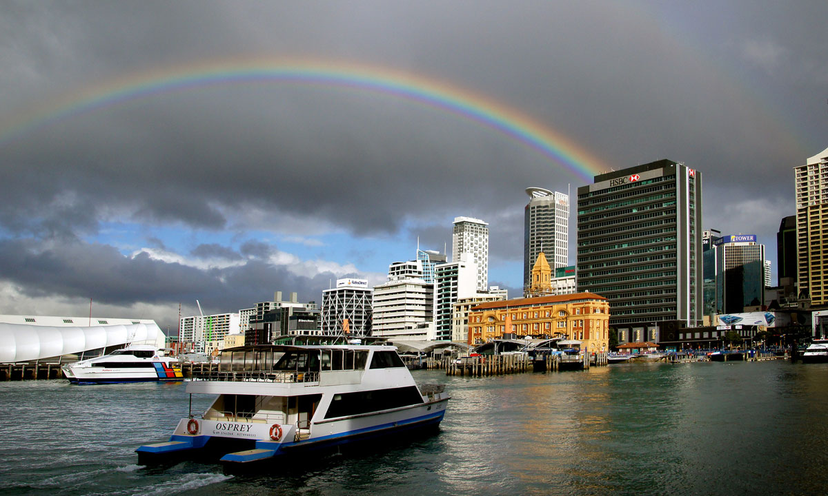 The Auckland waterfront - the ferry terminal is opposite the Britomart Transport Centre. Photo: Bernard Spragg / flickr 