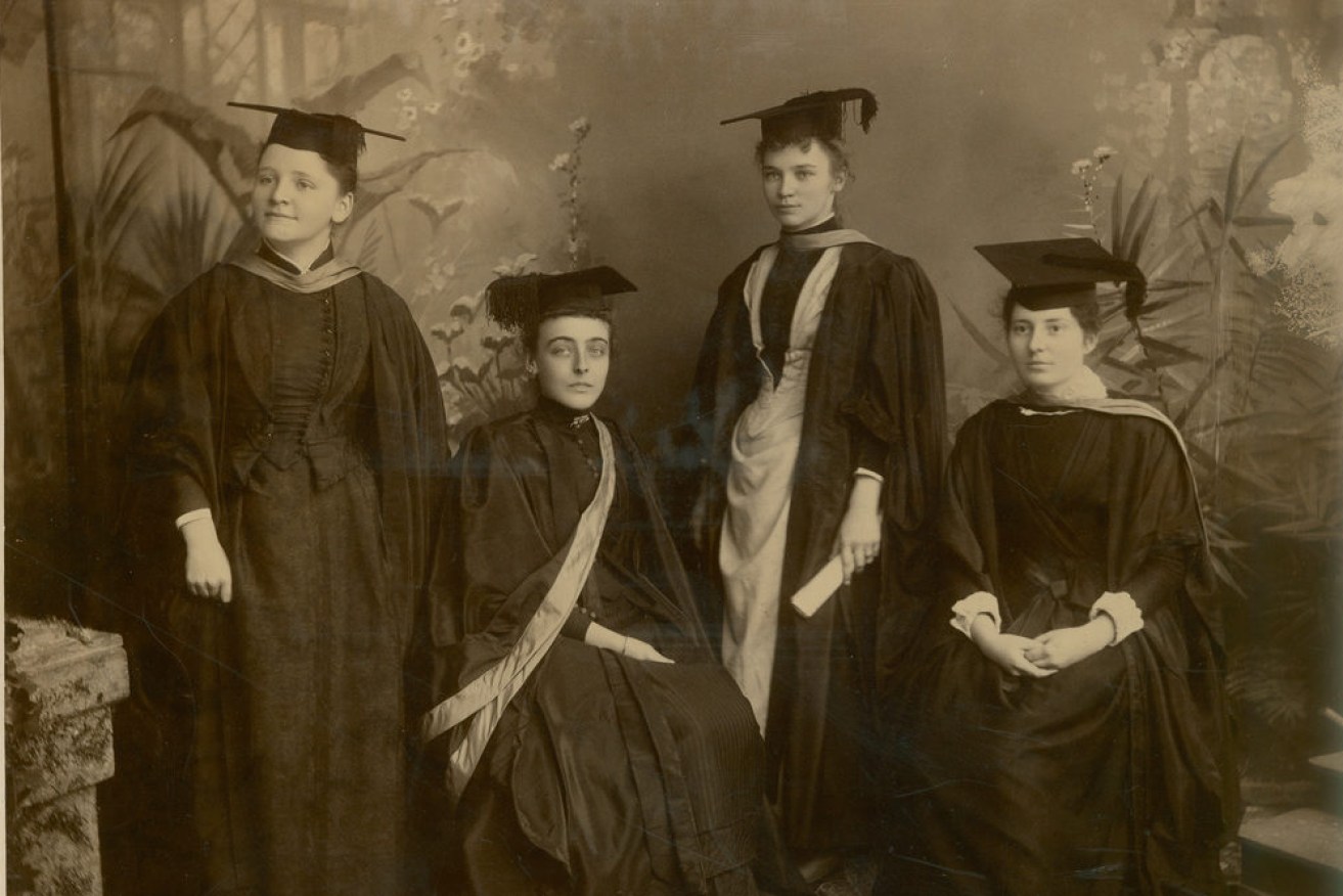 A group of graduates, all former students of the Advanced School for Girls, c. 1900. Image courtesy of the State Library of South Australia SLSA: B 25677/13.