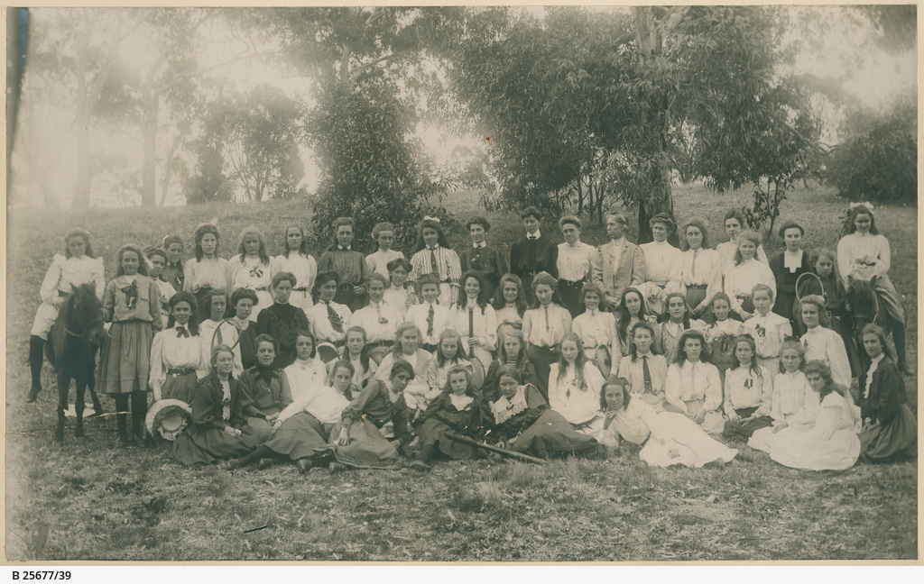 Group photograph of the last students and staff of the Advanced School for Girls, c. 1910. Image courtesy of the State Library of South Australia SLSA: B 25677/39