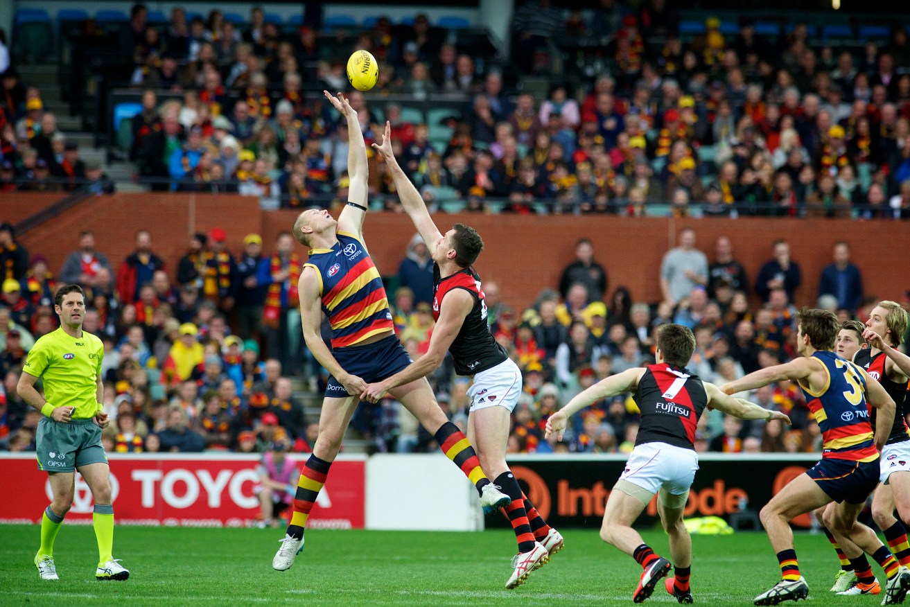 The AFL is happy with the rucking rule changes, but concede they may need refining. Photo: Michael Errey / InDaily