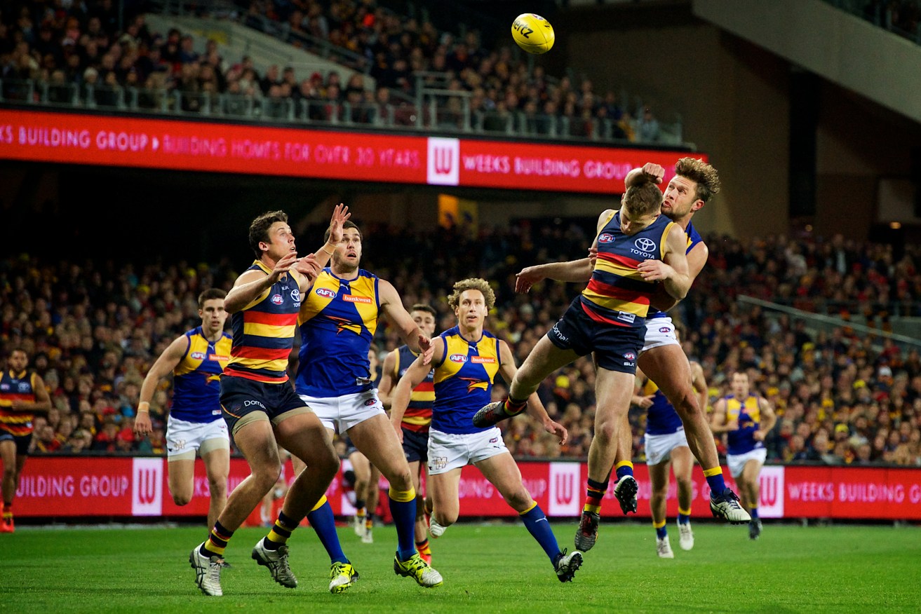 The Crows dropped the ball against West Coast in Round 23 last year, but the Eagles remain haunted by historic off-field issues. Photo: Michael Errey / InDaily