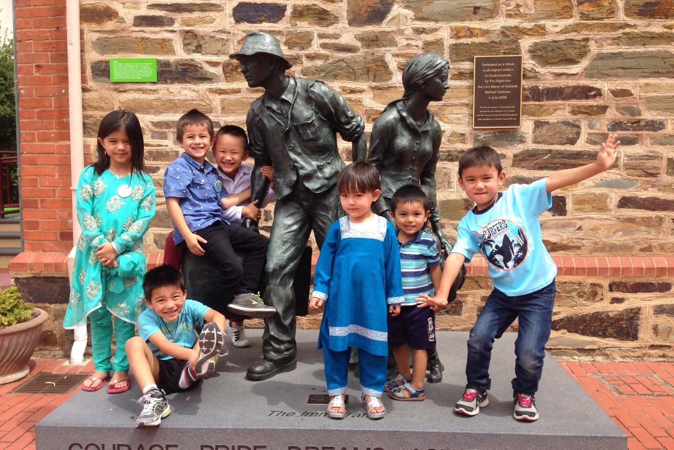Children from the Hazara community visiting the Migration Museum, 2014. Photo courtesy Migration Museum