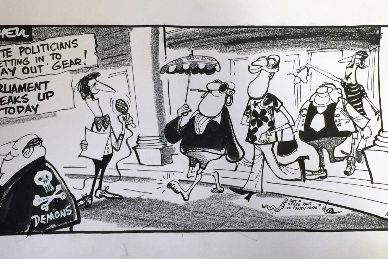 Norm Mitchell's cartoon. Image courtesy the History Trust of South Australia.