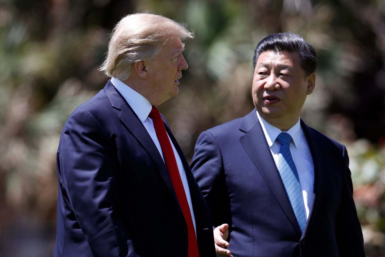US President Donald Trump with his Chinese counterpart Xi Jinping. Photo: AP/Alex Brandon