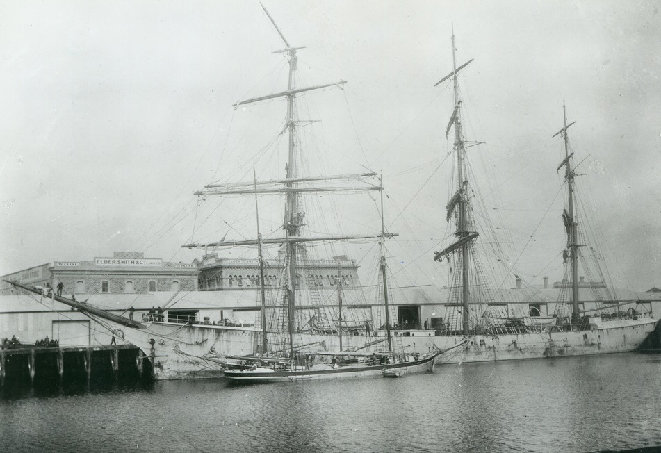 Ardencraig at Port Adelaide after sinking Norma, 1907. Image courtesy AD Edwardes Collection, State Library of South Australia SLSA: PRG 1373/24/43