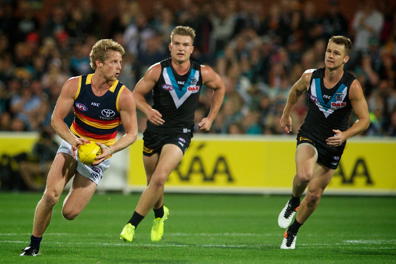 Pagan says the Crows are the frontrunners, but Port are among the chasing pack. Photo: Michael Errey / InDaily