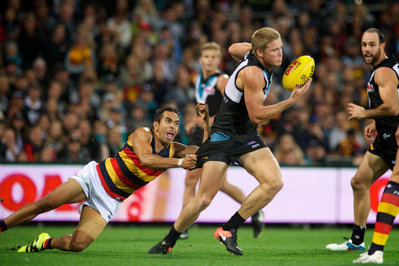 Eddie Betts starred with three goals in Saturday night's win. Photo: Michael Errey / InDaily