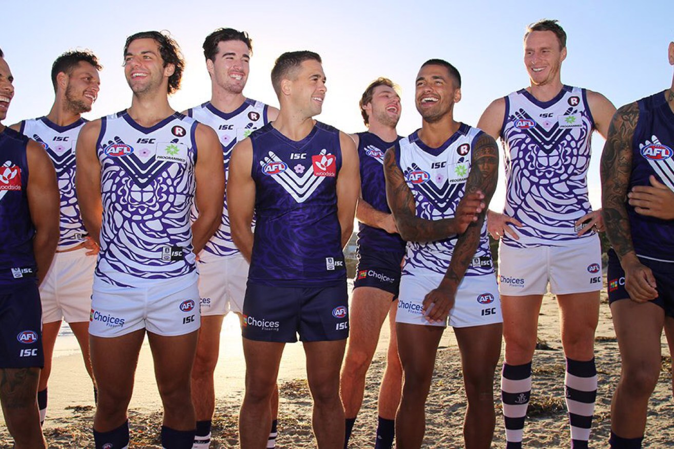 The Dockers will set an AFL record for indigenous representation in tomorrow's game. Photo: Twitter / @freodockers