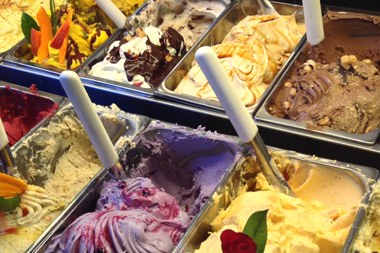Gelateria Dondoli offers a constantly changing selection of flavours.