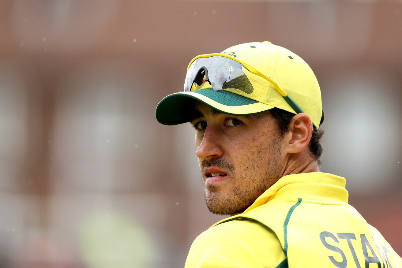 Australia's Mitchell Starc during Australia's washed-out Group A match at The Oval in London. Photo: Adam Davy / PA Wire