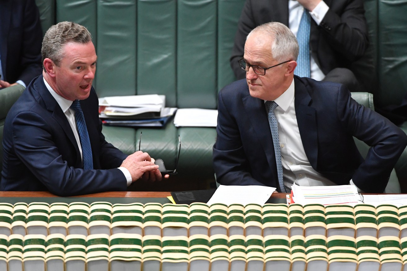 Christopher Pyne (left) and Prime Minister Malcolm Turnbull. Photo: (AAP/Mick Tsikas