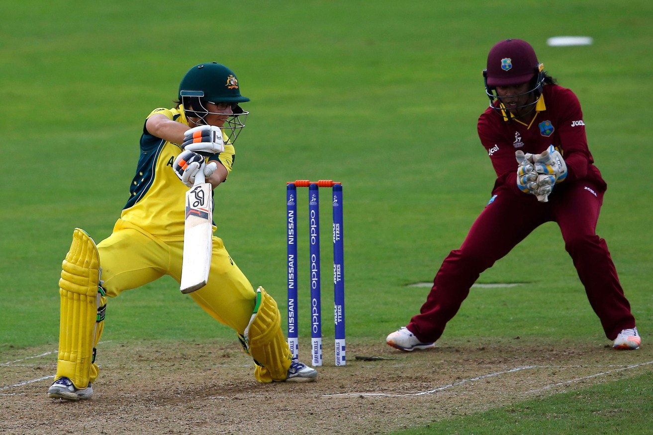 Australian batter Nicole Bolton during the win over the West Indies. Photo: ICC / Supplied via AAP