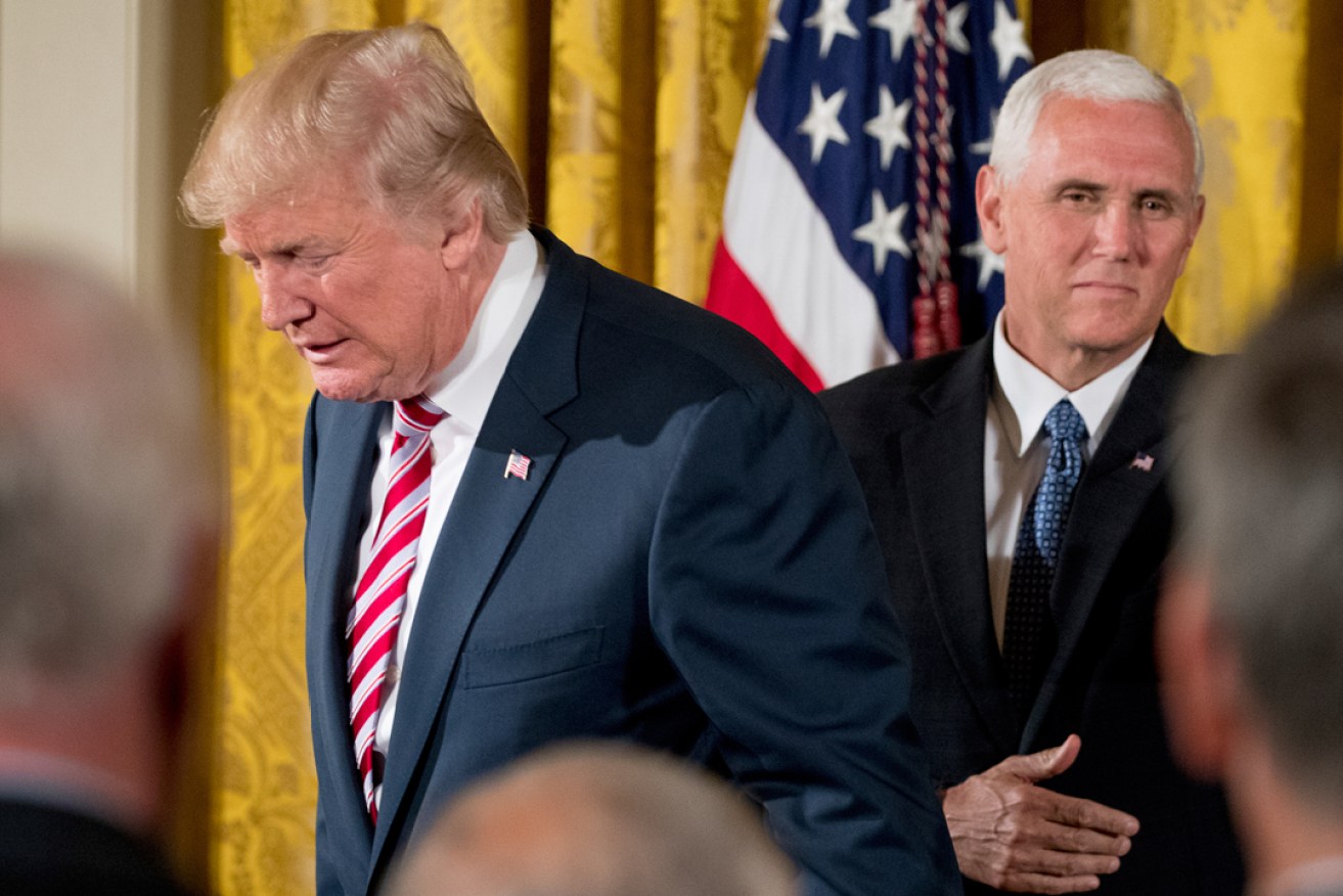 US President Donald Trump and Vice-President Mike Pence. Photo: PA