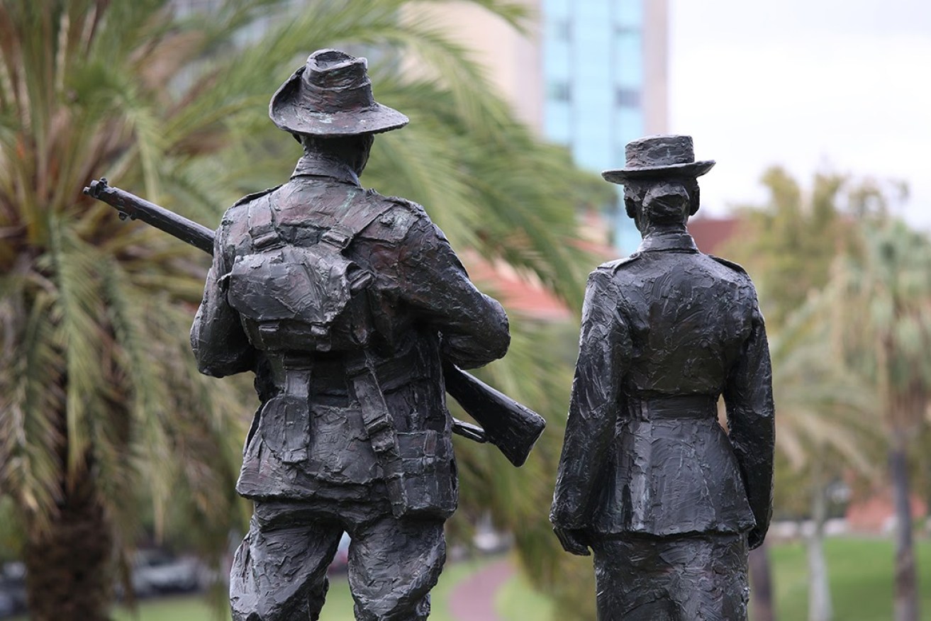 A memorial at the RSL's Torrens Parade Ground headquarters. Photo: Tony Lewis / InDaily