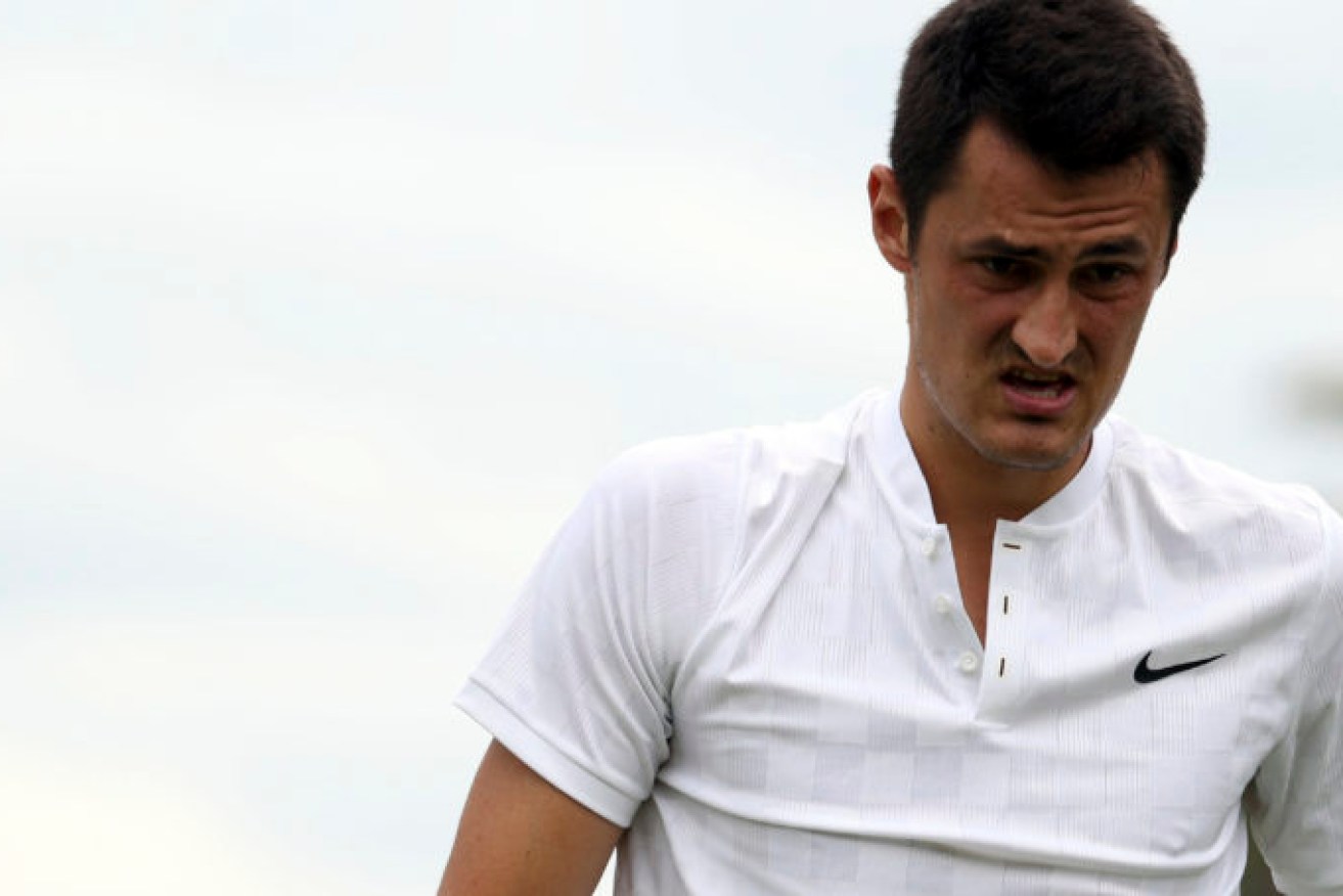 Bernard Tomic spoke disparagingly about Rafter in his Channel Seven interview. Photo: Alastair Grant / AP