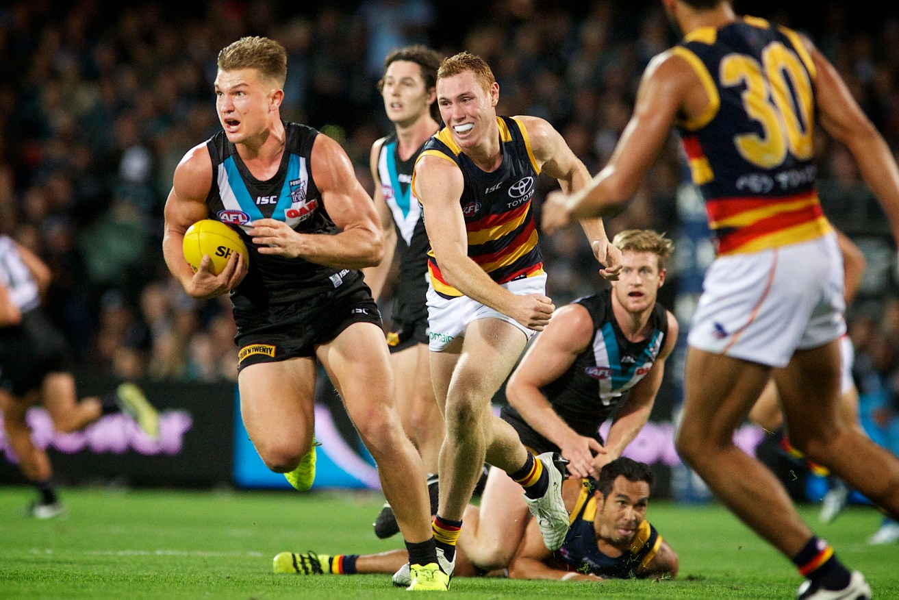 Ollie Wines says he has no reason to leave Port Adelaide. Photo: Michael Errey / InDaily