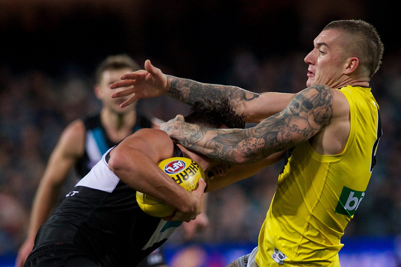 Port got towelled up at home by a Dustin Martin-inspired Richmond. Photo: Michael Errey / InDaily