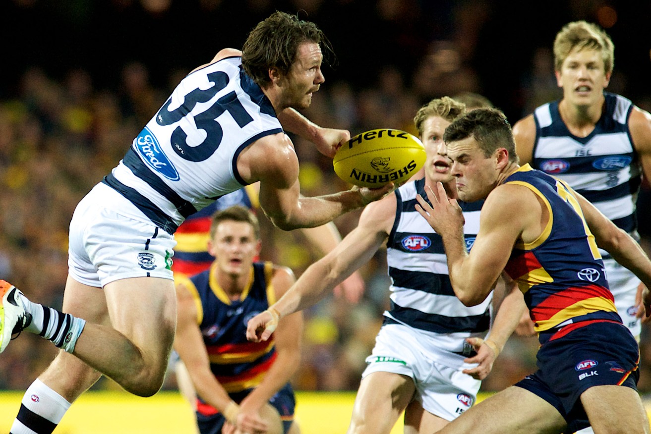 Geelong is sweating on the fitness of Patrick Dangerfield - and so is Adelaide! Photo: Michael Errey / InDaily