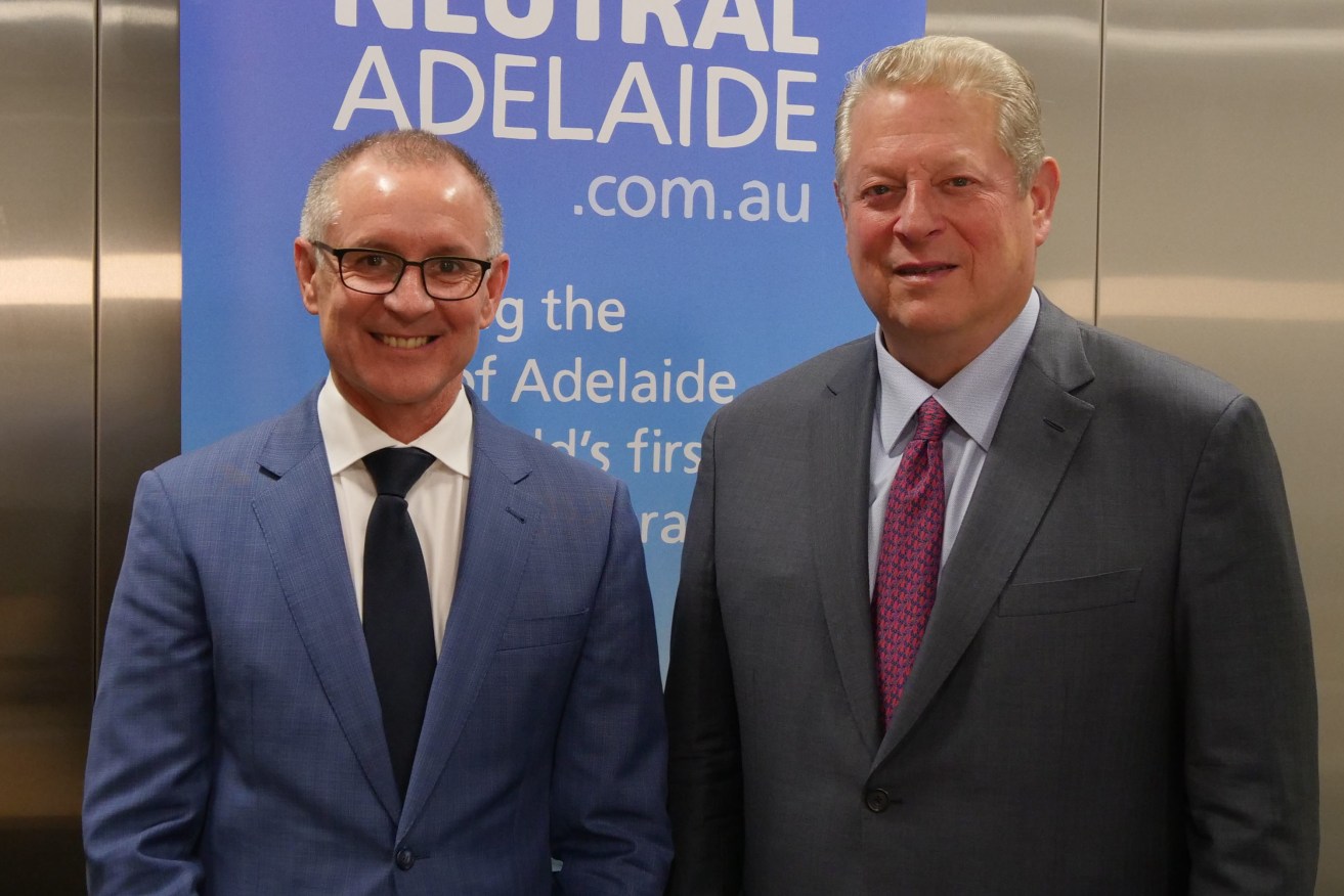 Jay Weatherill meeting with Al Gore yesterday. Photo: Supplied