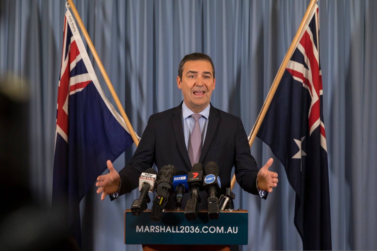 Steven Marshall could well be Premier in March - but he may need to negotiate with minor party MPs to get there. Photo: Ben Macmahon / AAP