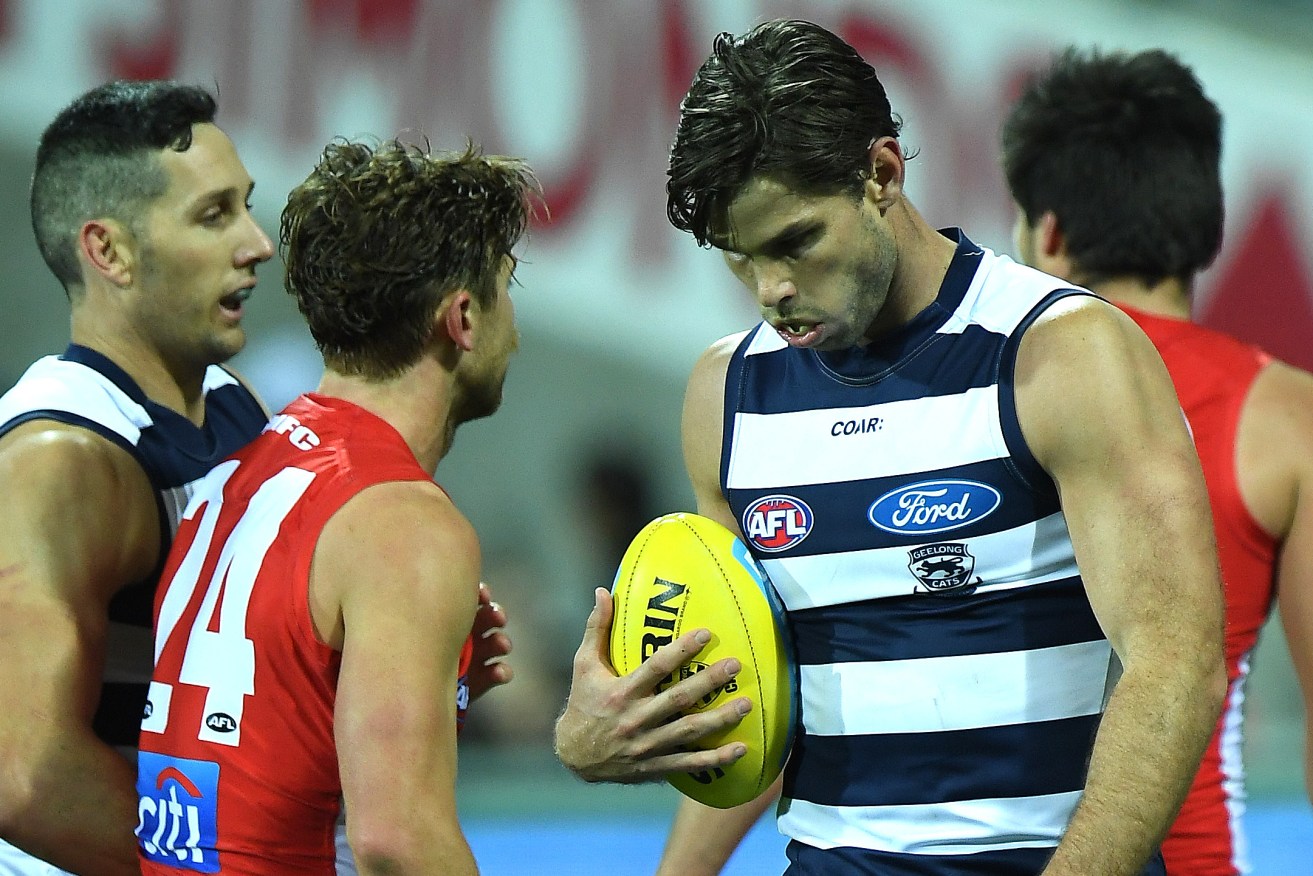 The Cats say they will not challenge another suspension to spearhead Tom Hawkins. Photo: Julian Smith / AAP