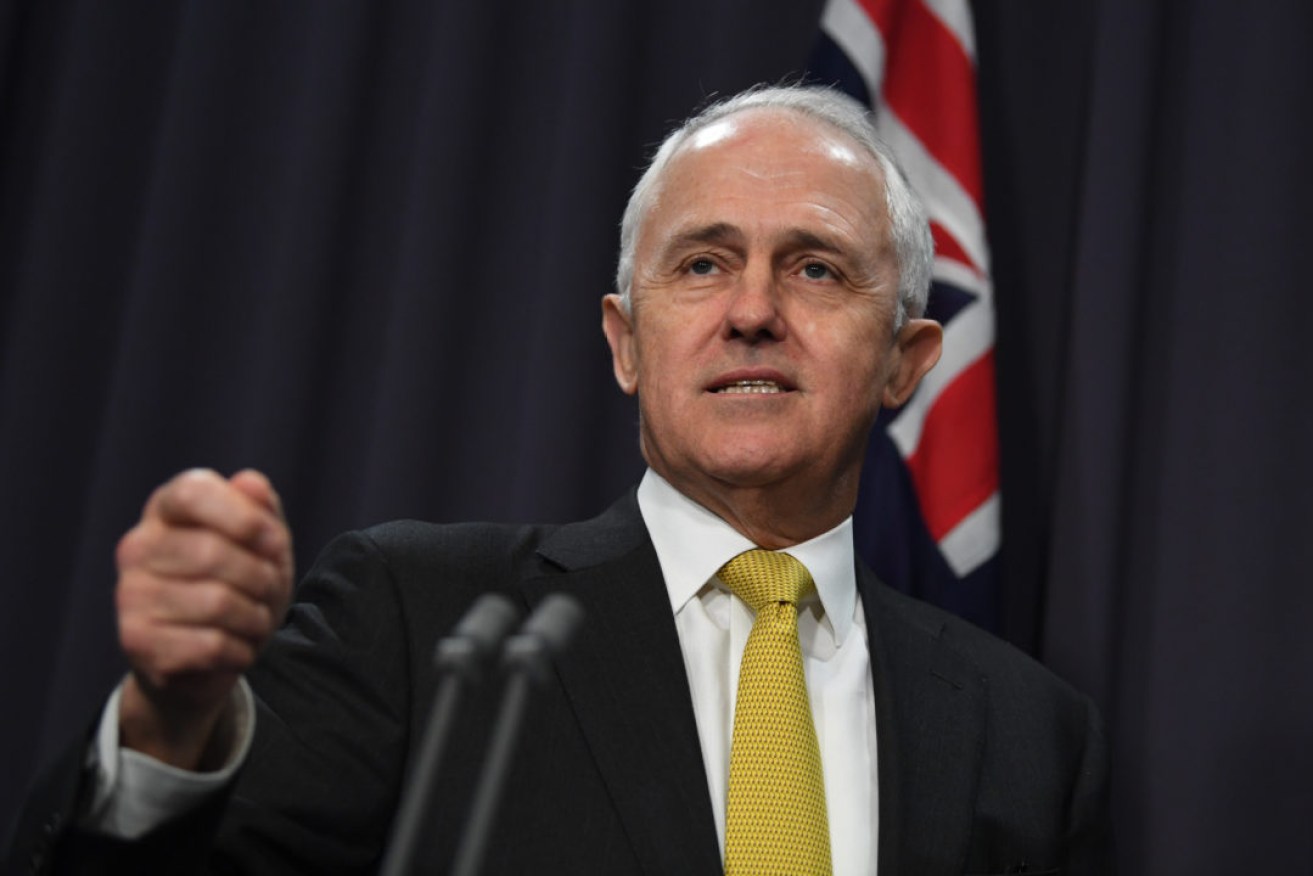 Malcolm Turnbull: "Don't be distracted by a handful of extreme and unpleasant posters or flyers." Photo: AAP/Lukas Coch