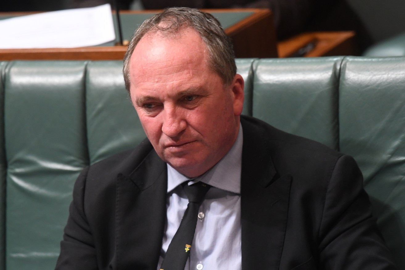 Deputy Prime Minister Barnaby Joyce says he might be a New Zealand citizen. Photo: AAP/Lukas Coch