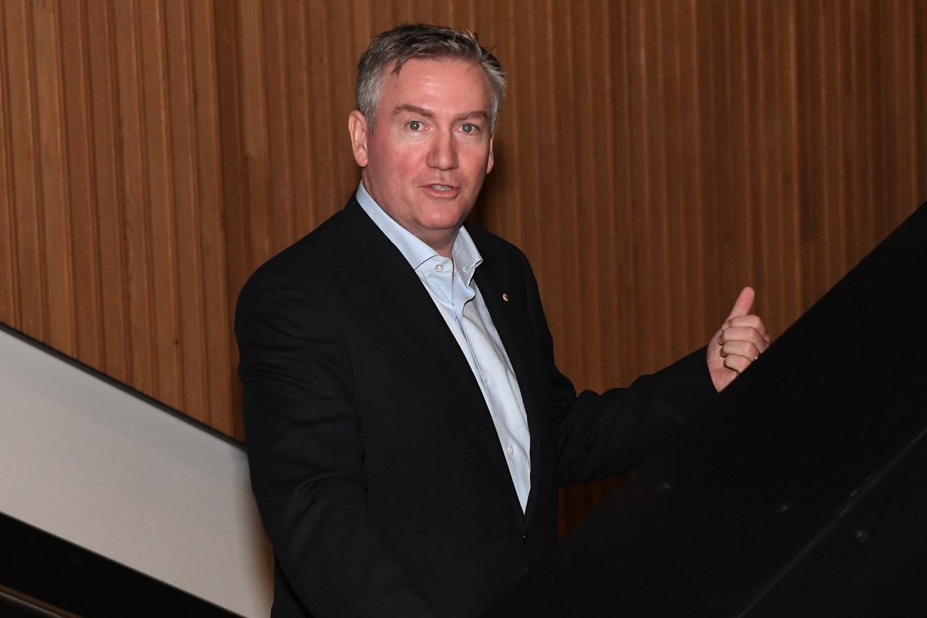 Collingwood president Eddie McGuire leaves the Holden Centre after last night's meeting. Photo: Julian Smith / AAP