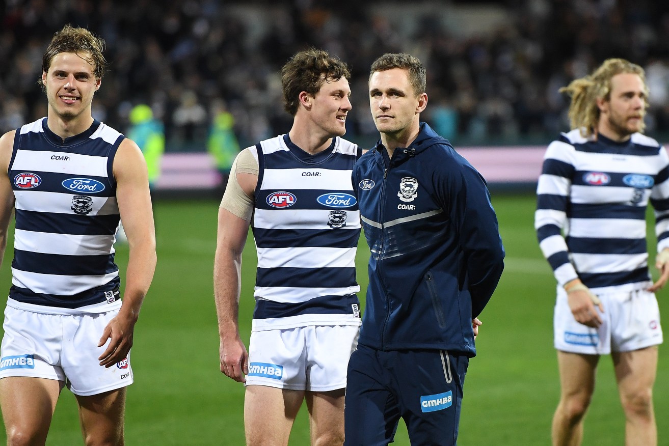 The fitness of injured skipper Joel Selwood is the Cats' biggest headache, but the venue of their first final has also become a talking point. Photo: Julian Smith / AAP