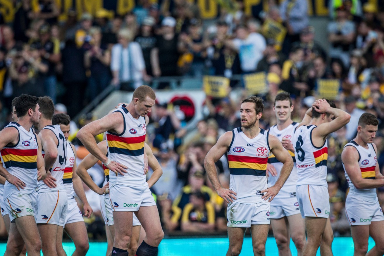You wouldn't guess it, but these guys have just won the minor premiership. Photo: Tony McDonough / AAP