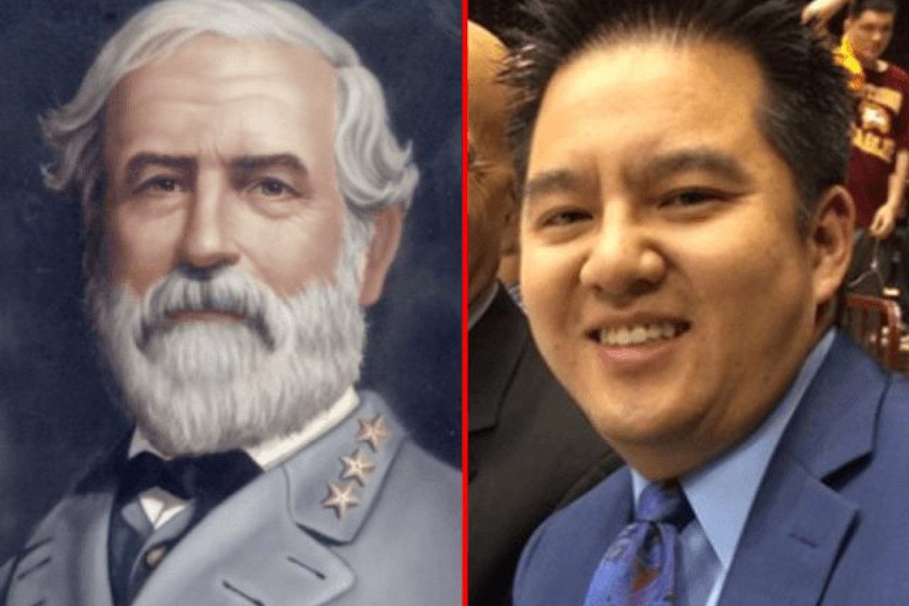 Confederate general Robert E. Lee, not to be confused with ESPN commentator Robert Lee. Meme: Twitter