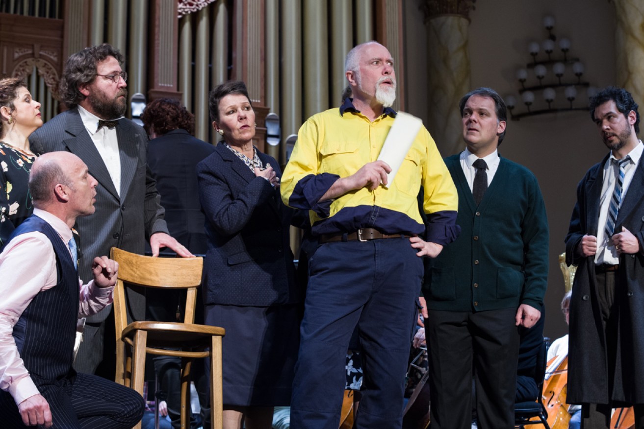Douglas McNicol commands the stage as Gianni Schicchi. Photo: Bernard Hull 