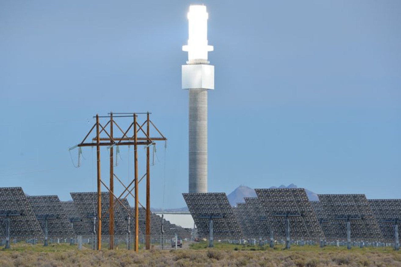 The central column of a solar thermal plant. Photo: SolarReserve  