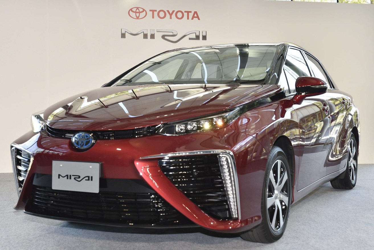 Toyota's "Mirai" hydrogen-powered car. Photo: Kyodo