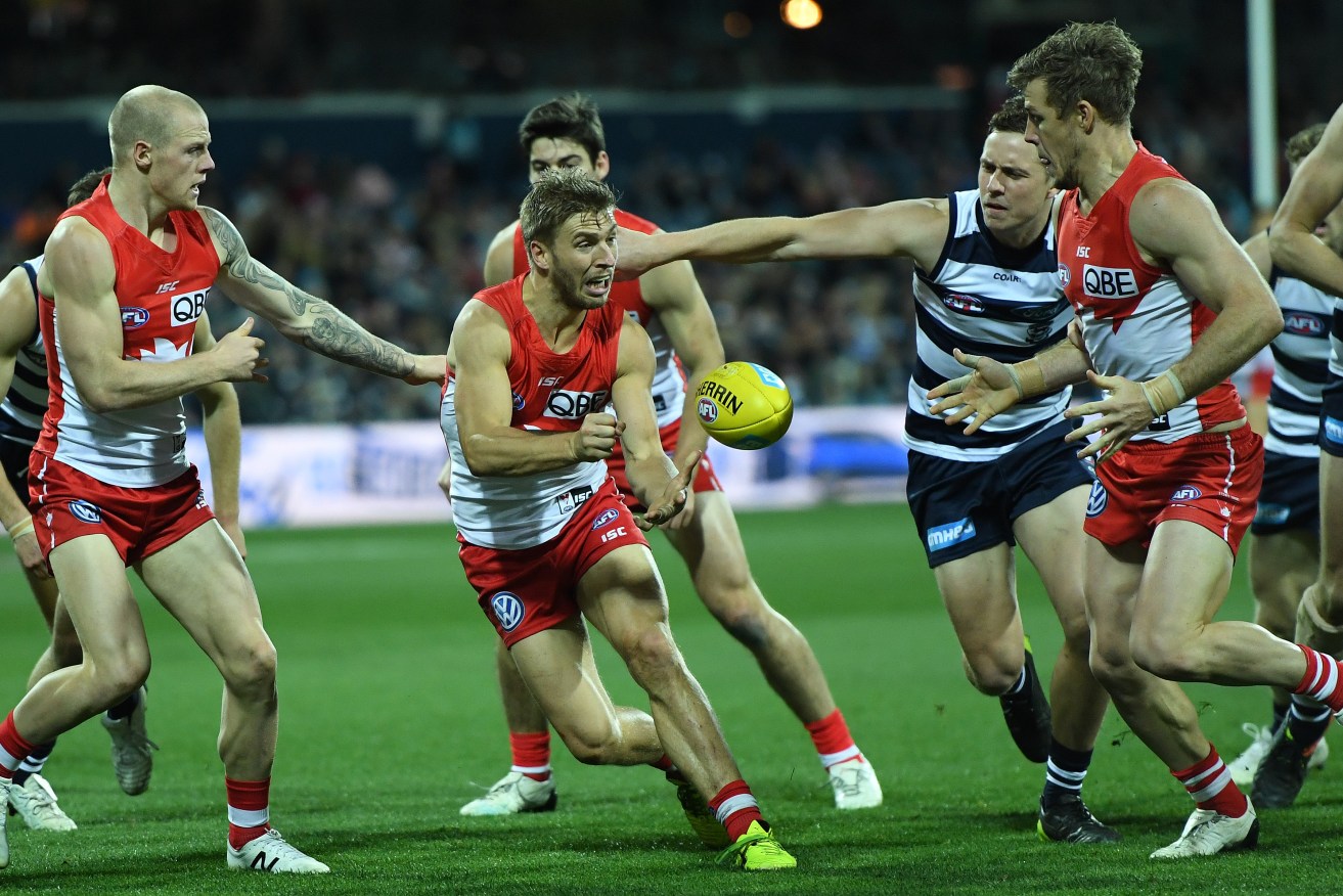 BOGEY SIDE: The Swans have blitzed Geelong in recent encounters. Photo: Julian Smith / AAP
