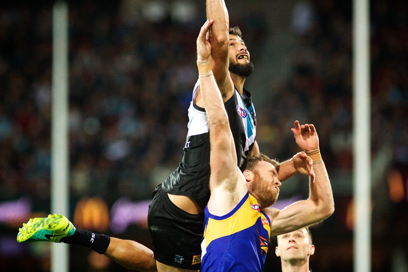 The Eagles are wary of Paddy Ryder's dominance. Photo: Michael Errey / InDaily