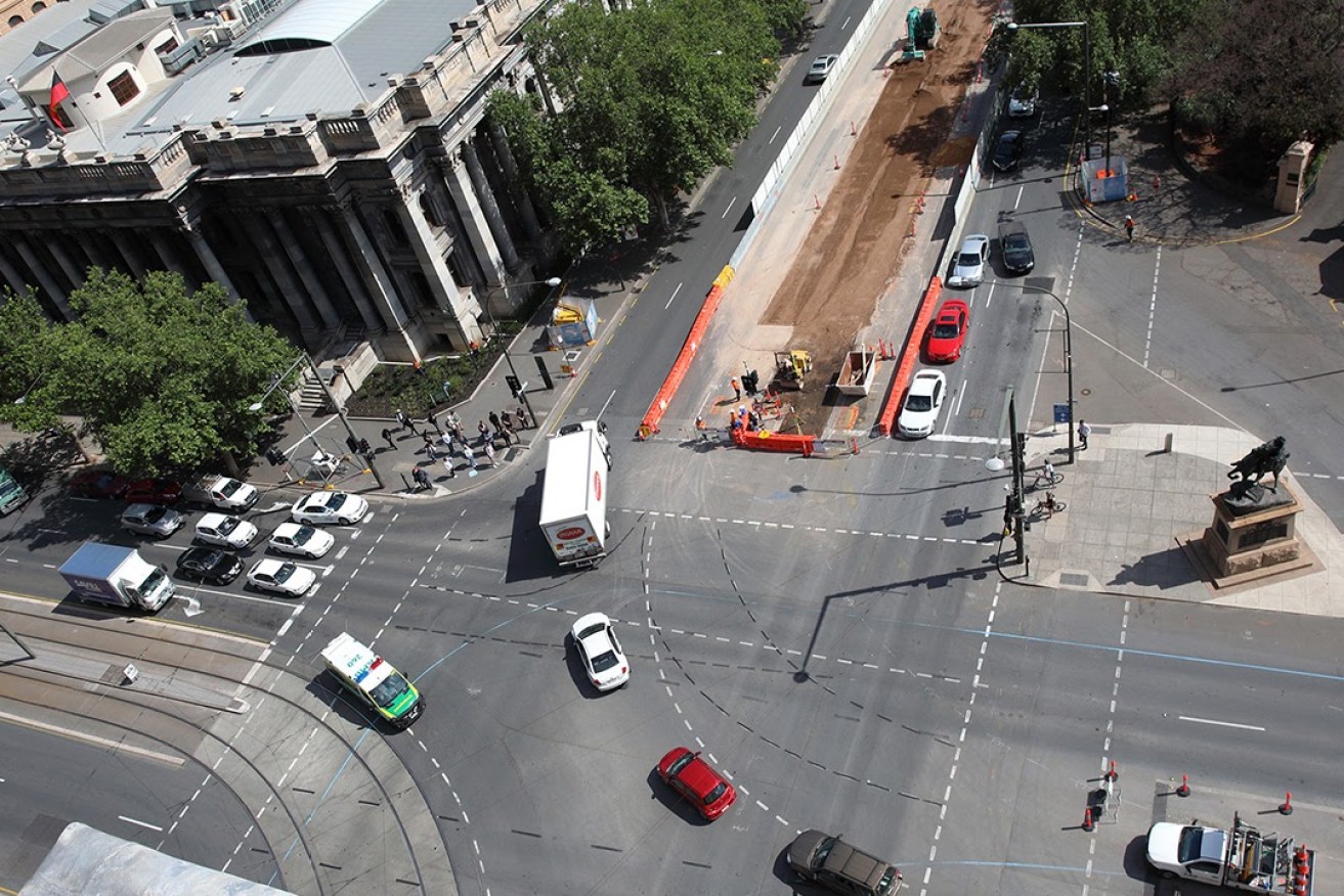 The intersection of King William Rd and North Tce. Photo: Tony Lewis / InDaily