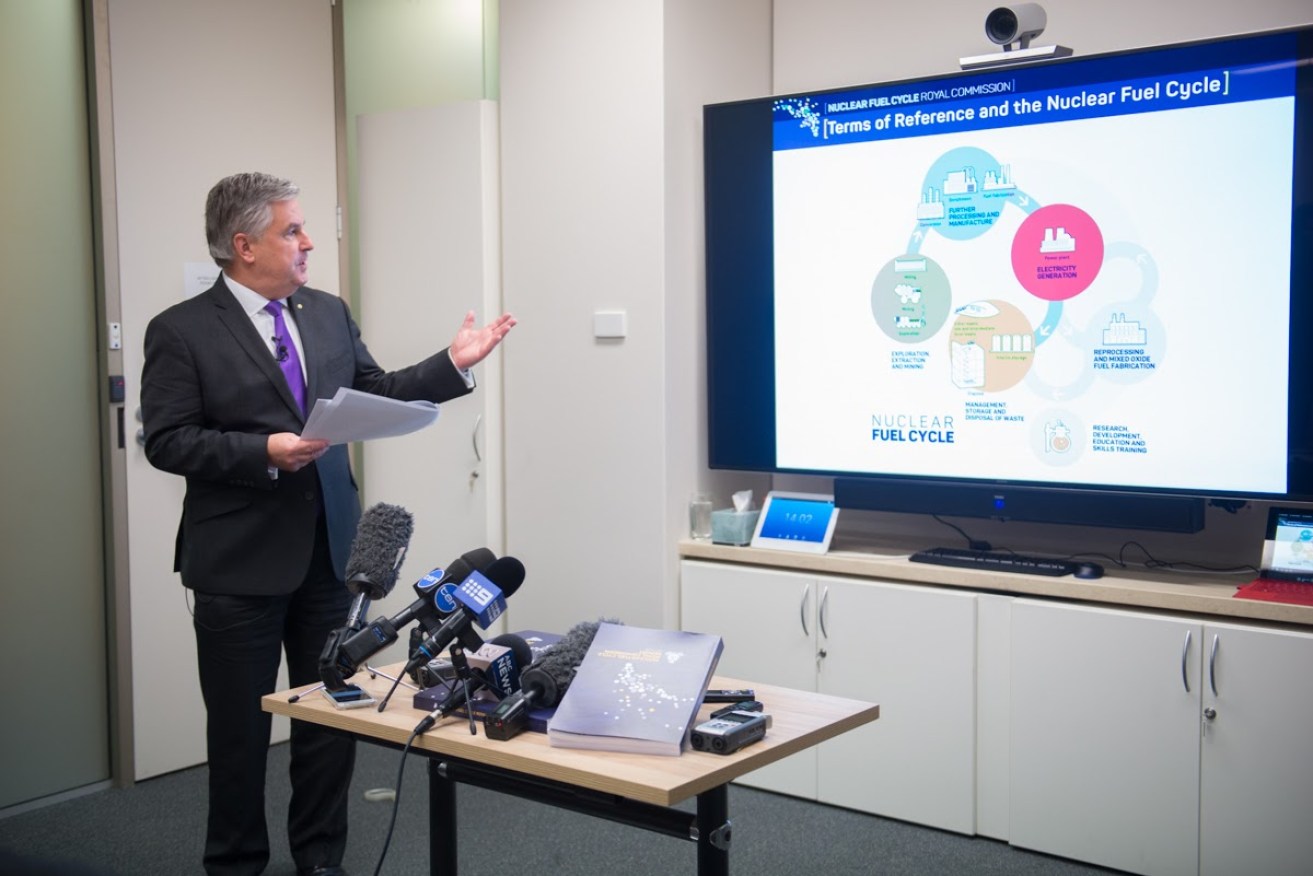 Kevin Scarce reveals his findings to media in 2016. Photo: Nat Rogers / InDaily