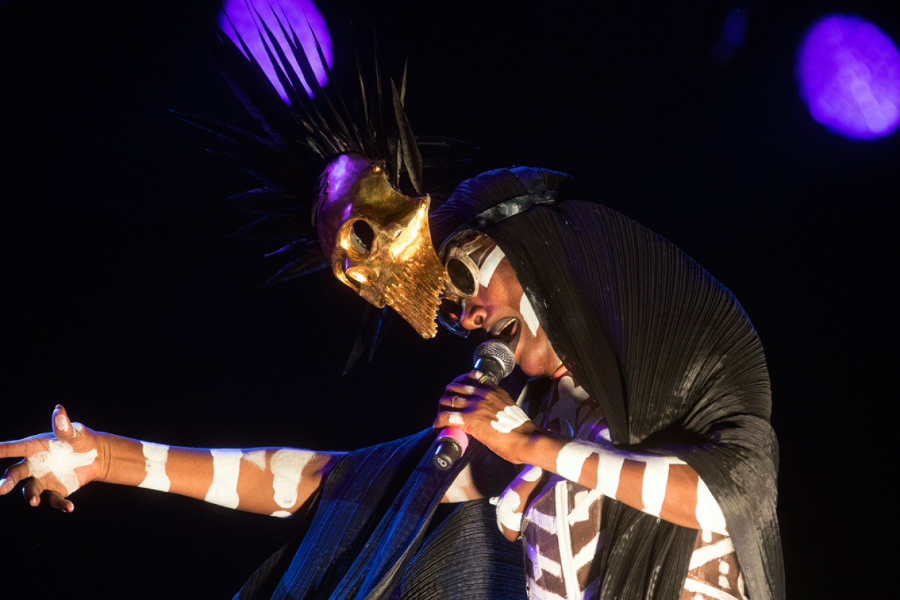 Grace Jones performing live in Spain this year. Photo: EPA