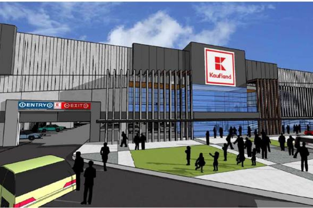 An illustration of the Kaufland store to be built at the old Le Cornu site on Anzac Highway.
