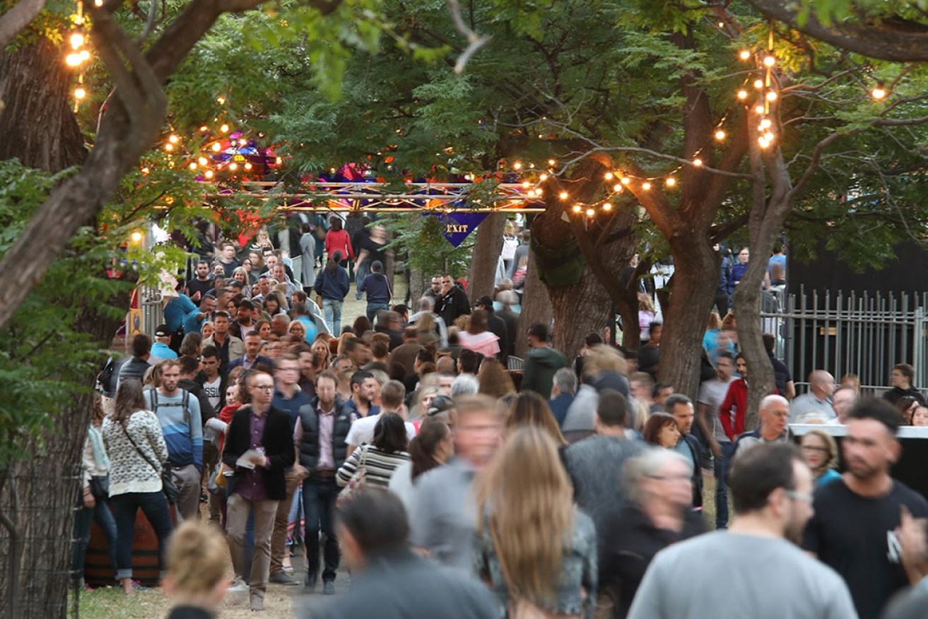 Crowds at the Adelaide Fringe. While SA's economic performance has been poor, standards of living have held up. Photo: Tony Lewis/InDaily