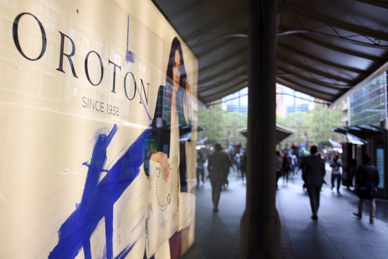 Fashion accessories business Oroton has been placed in voluntary administration. Photo: AAP/Mick Tsikas