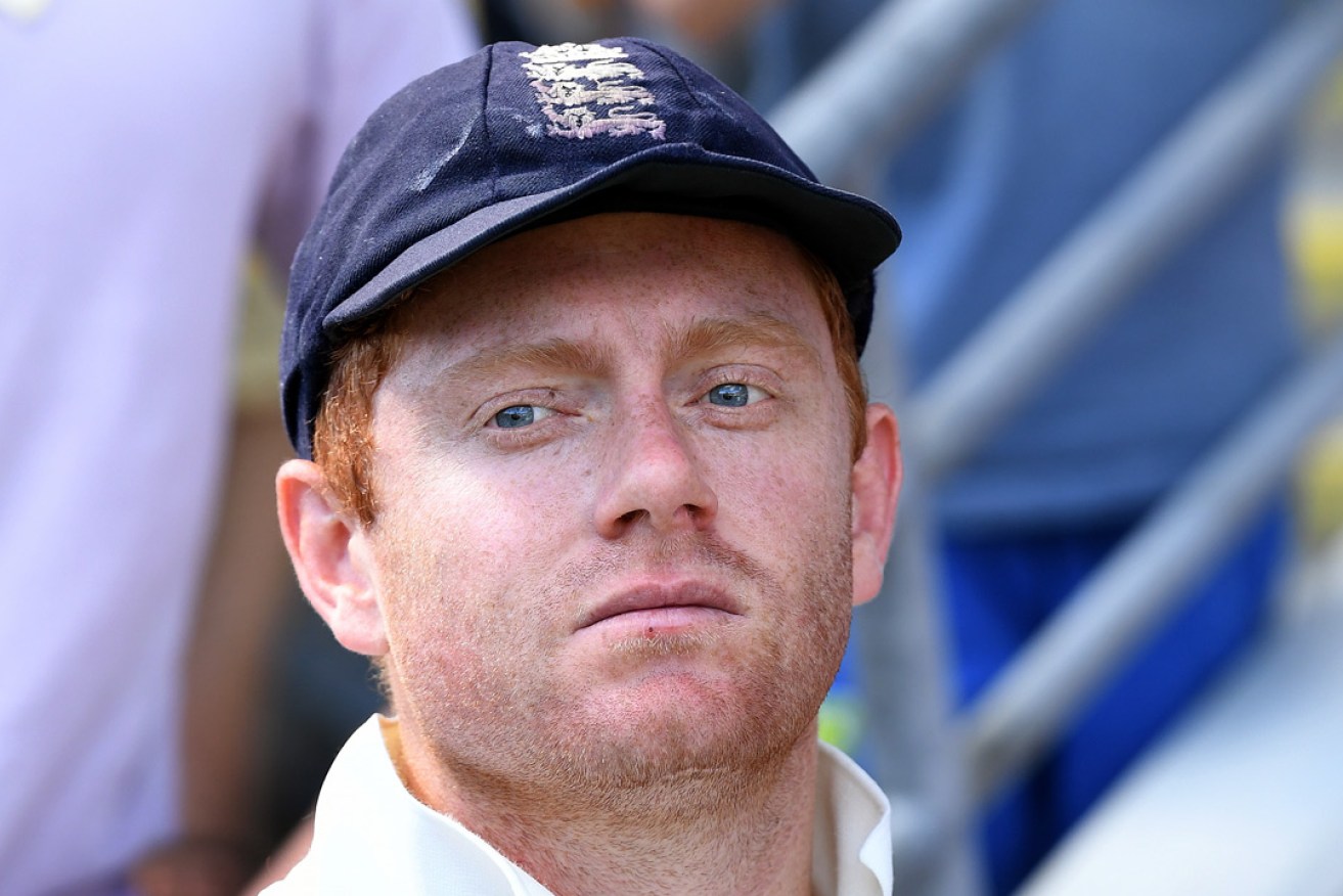 Jonny Bairstow before the day's play yesterday. Photo: Dave Hunt / AAP